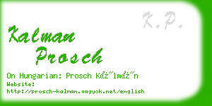 kalman prosch business card